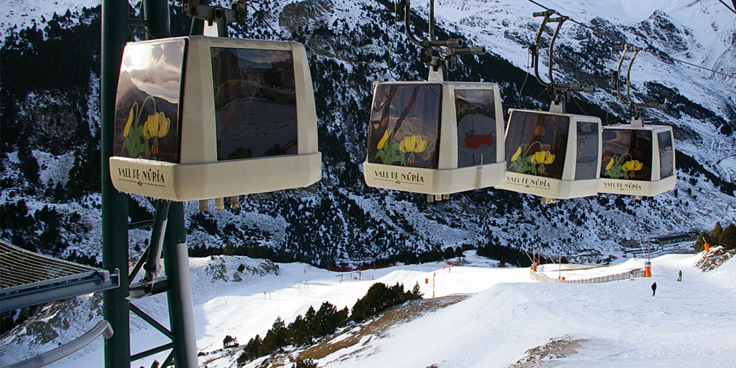 pistes station ski vall nuria photo telepherique coma clot