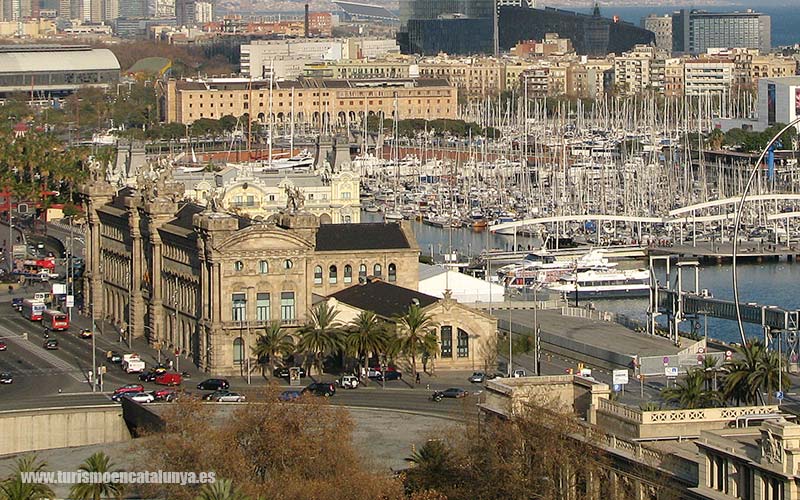 guia turismo Port Vell Barcelona vista aerea Palacio Aduana
