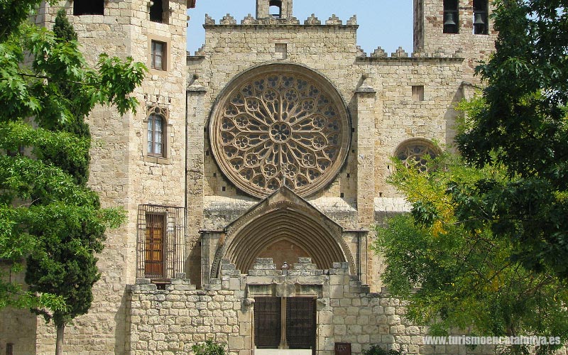  vista fachada abadia Sant Cugat guia turistica 