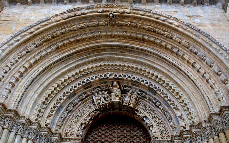  visit monumental church agramunt romanesque door 