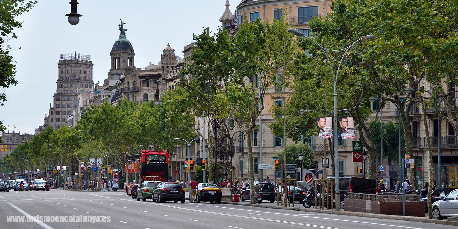 informacions touristiques avenue passeig gracia boutiques luxe barcelone